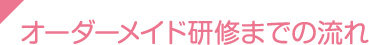 オーダーメイド研修までの流れ